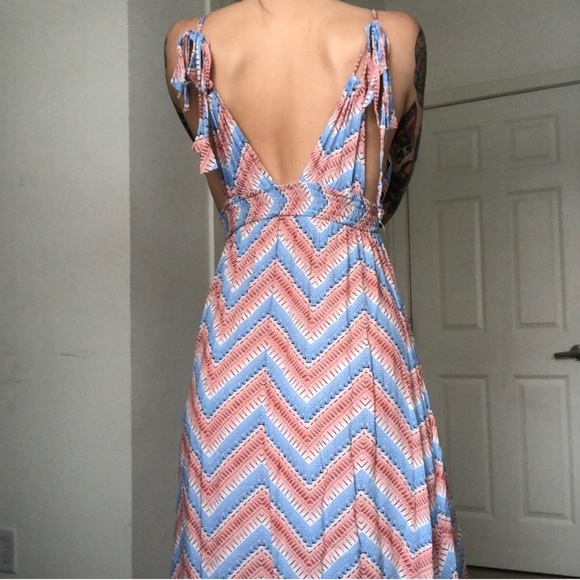 En Creme Flowy Boho Summer Sundress - Picture 2 of 3